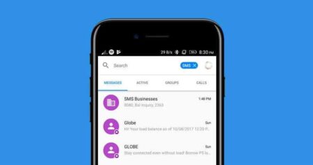 SMS in Facebook Messenger