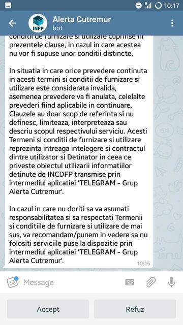 Notificari pe telefon in caz de cutremur