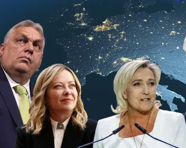 Orban, Meloni şi Le Pen ar putea bate palma pentru formarea unui supergrup suveranist în viitorul Parlament European. Grupul l-ar putea depăşi pe cel al Social-Democraţilor