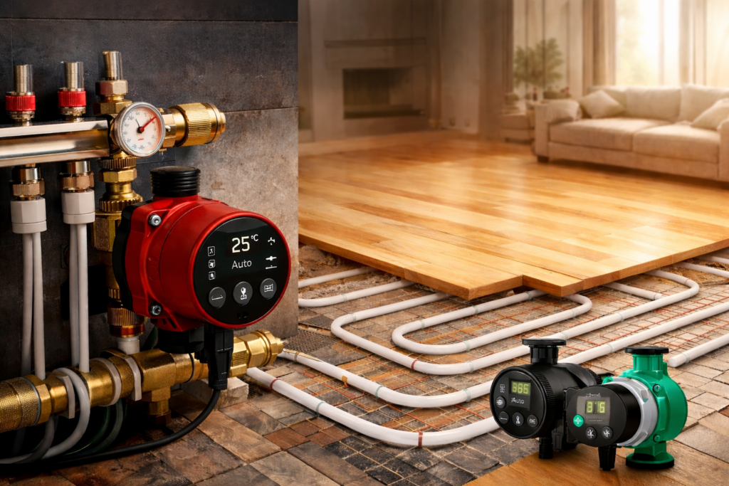 circulation pump for modern underfloor heating