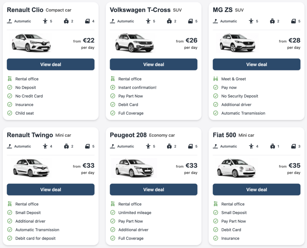 Car Rental in Cannes Without a Deposit: Complete Guide