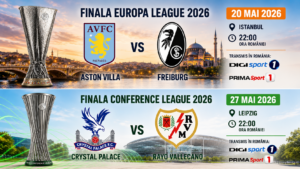 Finala Europa League și Conference League 2026: cine transmite la TV în România